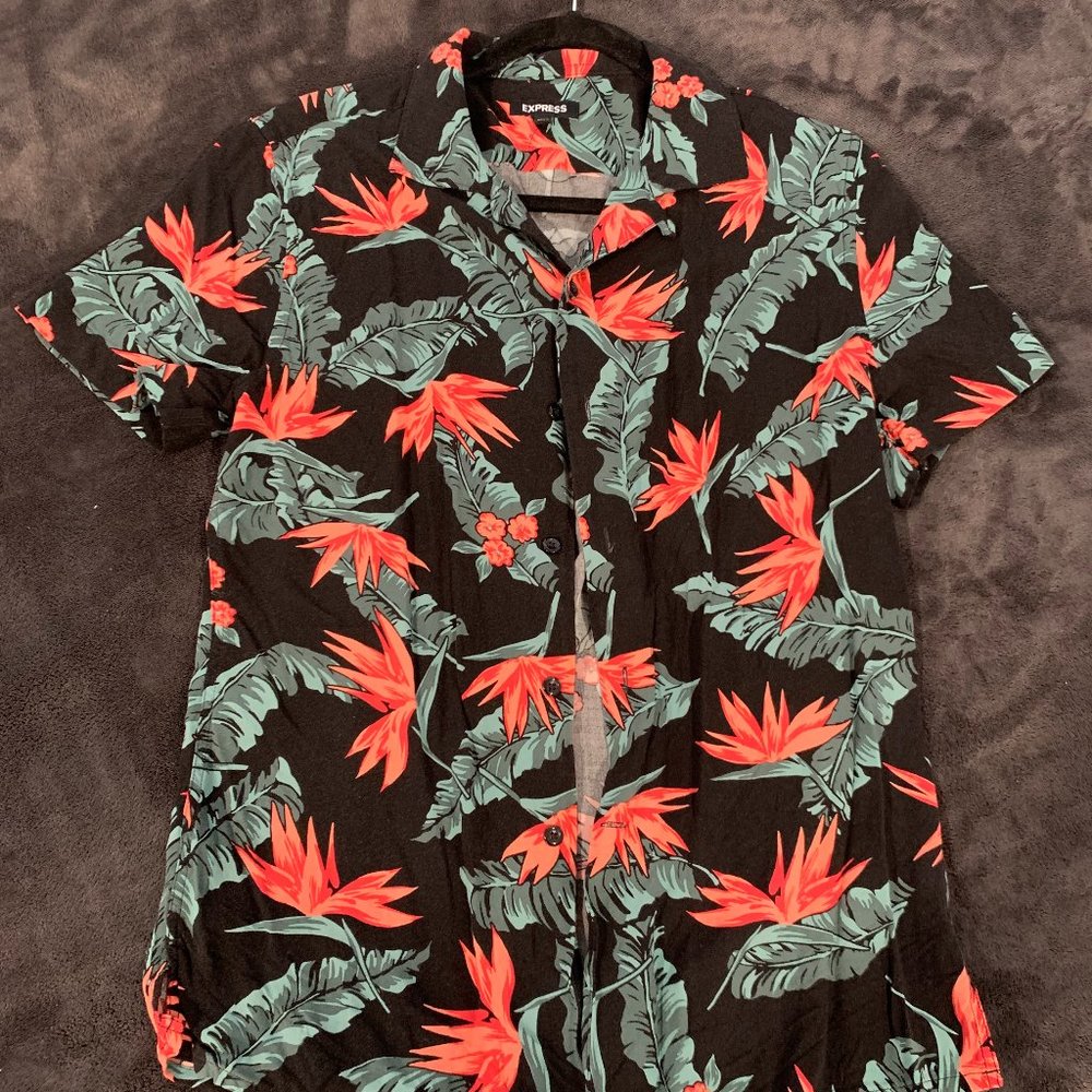 XS Men's Tropical Button-down